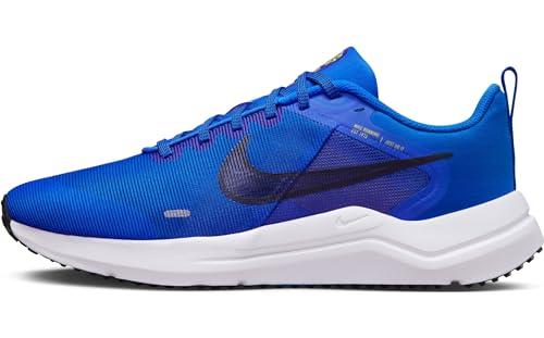 Nike Men's Downshifter 12 Running Shoes, Racer Blue/Black-High Voltage-Sundial-White, US 7