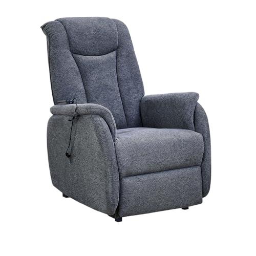 HelloMosma Recliner Chair Remote Control Single Sofa Adjustable Modern Slate Grey