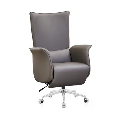 HelloMosma Office Eecutive Chair Swivel Reclining Seat Retractable Footrest Ergonomic Grey