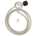 Gasmate Stainless Steel Braided Hose with LCC27 Regulator, 8 x 2000 mm