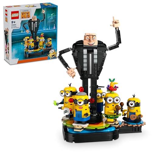 LEGO® Despicable Me Brick-Built Gru and Minions 75582 Buildable Film Character Toys for Kids,Dancing Figures Playset,Play-and-Display Birthday Toy for Boys and Girls