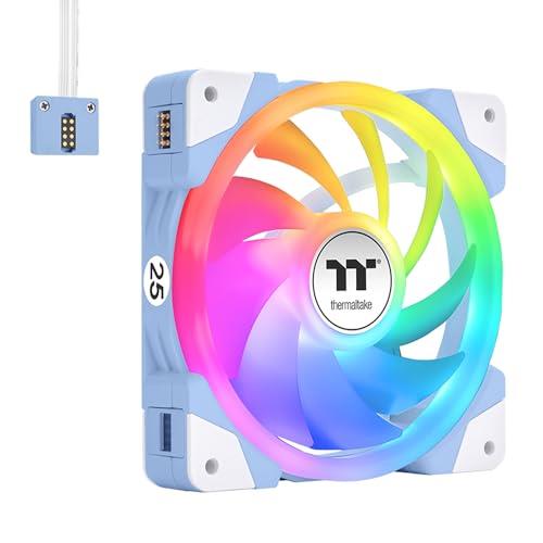 Thermaltake SWAFAN EX14 ARGB Magnetic Quick Connect PWM Cooling Fan (up to 2000RPM) Hydrangea Blue Edition - 3 Fan Pack, CL-F184-PL14BU-A