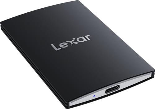 Lexar 2TB SL500 Portable SSD, Compatible w/PC, Mac, Type-C Laptops, iPhone 15, Smartphones, Tablets, PS5, Xbox, Up to 2000/1800 MB/s R/W, USB 3.2 Gen 2x2, External SSD, Black (LSL500X002T-RNBNU)
