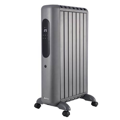 Ausclimate 1500W 7 Fin Smart Enclosed Oil Filled Heater with 24-Hour Timer, Suitable For Medium-Sized Rooms