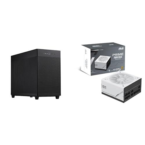 ASUS Prime AP201 (Black) is a Stylish 33-Liter MicroATX case with Tool-Free Side Panels, Quasi-Filter Mesh and ASUS Prime 750W Gold 750 Watt, ATX 3.0 Compatible, Fully Modular Power Supply