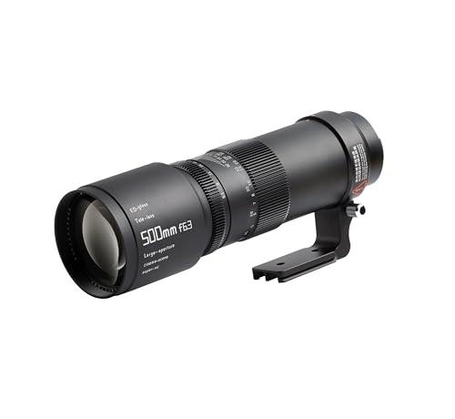 TTArtisan 500mm F6.3 Metal Bodied Telephoto Lens Compatible with Canon EF Mount - Black