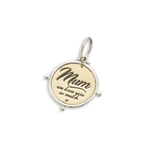 Palas Jewellery Women's Mum Charm Charm, Gold/Silver