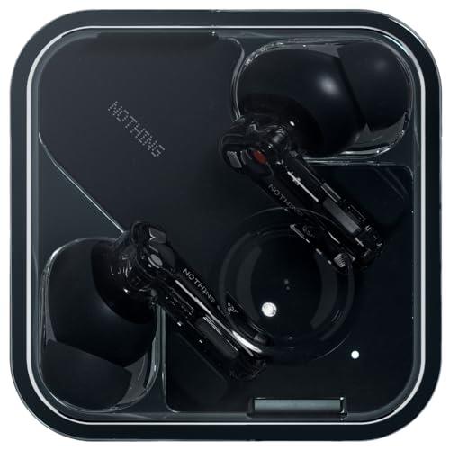 Nothing Ear 2024 Black, 45 dB Smart ANC, 24-bit Hi-Res Audio, Up to 40.5 Hours Playtime,11 mm Dynamic Bass Boost, ‎Microphone Included, ChatGPT Integration, Support 2.5W Wireless Charging