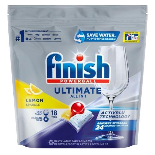 Finish Powerball Lemon Sparkle All in 1 Dishwashing Tablets (Pack of 18)