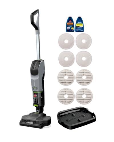 BISSELL SpinWave + Vac 3964F | Cordless, Hard Floor Spin Mop + Vacuum, Lay-Flat, All-In-One Cleaning, Hard Floor Sanitise Formula Included
