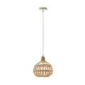 Lexi Lighting Loom Rattan Pendant Light, Natural Woven Shade, Iron Fixture Base, Overall Height 171cm, Creative Hanging Ceiling Lamp for Kitchen, Dining Room, Bedroom, Café, Bar, Island Living