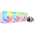 NZXT Kraken 360 RGB - RL-KR360-W1-360 mm AIO CPU Water Cooling - 1.54 Inch LCD Display 240 x 240-3 x 120 mm RGB Core Fans - A Breakout Cable for Easy Installation - Adjustable by NZXT Cam - White