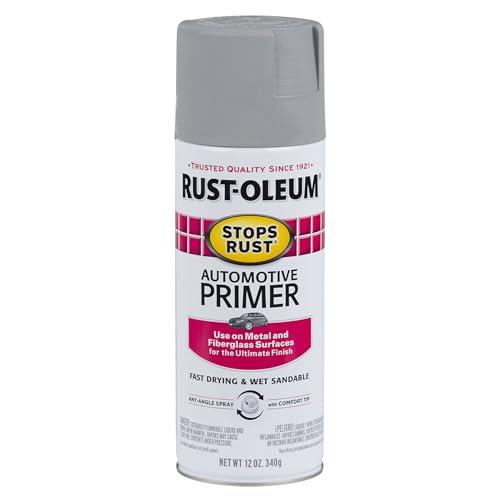 Rust-Oleum 2081830 Stops Rust Spray Paint, 12-Ounce, Flat Light Gray Auto Primer