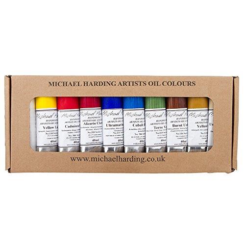 Michael Harding's Artist Oli Colours, Plein Air Oil Paint Painter Set, Ten 40ml Tubes, 0040013