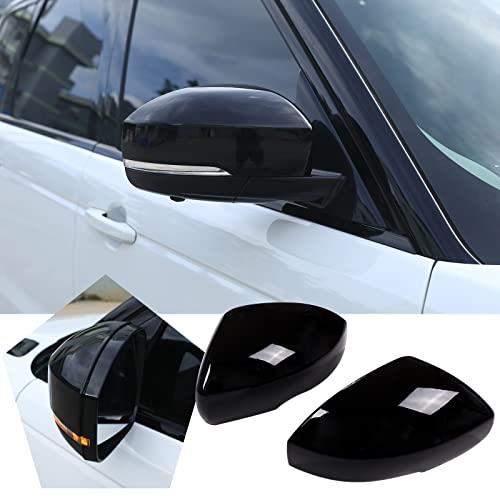 2pcs Gloss Black ABS For Land Rover Range Rover Sport 2014-2018 ABS Plastic Car Rearview Mirror Cover For Land Rover Discovery 4 2010-2016 Side Wing Mirror Cap Parts