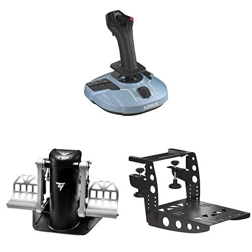 Thrustmaster TCA Sidestick Airbus Edition for PC + Thrustmaster TPR Pendular Rudder Pedals for PC + Thrustmaster TM Flying Clamp