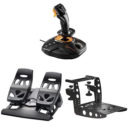 Thrustmaster T16000M FCS Joystick for PC + Thrustmaster TFRP Rudder Pedals for PC + Thrustmaster TM Flying Clamp