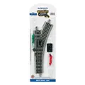 Bachmann Trains - Snap-Fit E-Z Track Remote Turnout - Right (1/Card) - Nickel Silver Rail with Gray Roadbed - HO Scale,grey