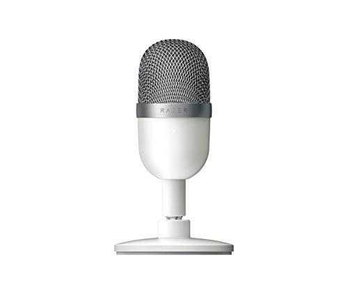 Razer Seiren Mini USB Streaming Microphone: Precise Supercardioid Pickup Pattern - Professional Recording Quality - Ultra-Compact Build - Heavy-Duty Tilting Stand - Shock Resistant - Mercury White