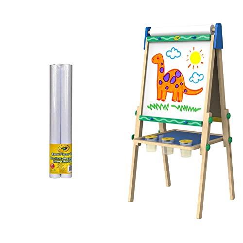 CRAYOLA,White,04 1981 Easel Paper Refill Rolls, Replacement for The Popular Crayola Art Easel & Wooden Art Easel Easel, Adjustable, Dual-Sided, Whiteboard