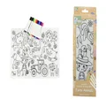 Koala Dream - CA3030D Reusable Silicone Drawing MAT- Farm Animals with 12 Washable Markers Perfect for Travel.