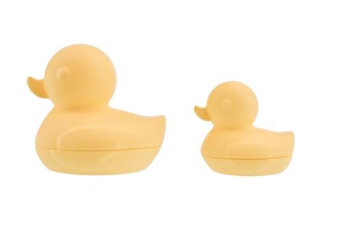 Koala Dream - CA3025A Silicone Bath Ducks 2PCS Set Yellow - Easy to Separate and Clean - Big and Little Duck Set