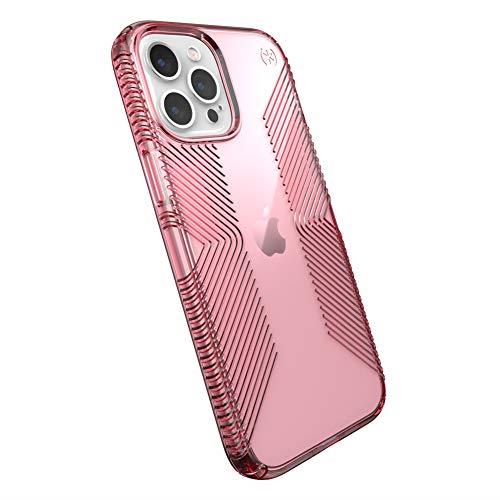 Speck Products Presidio Perfect-Clear Grip iPhone 12 Pro Max Case, Vintage Rose/Vintage Rose