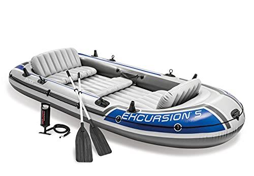 Intex Excursion 5 Boat Set Inflatable Boat, Brown