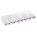 Craft Mates Bead Organizer and Plastic Containers Craft & Sewing Supplies Storage, 4 Locking Compartments (2XL), Clear Lids