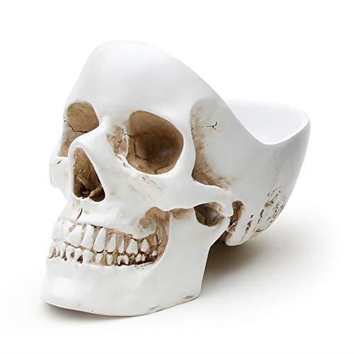 Suck UK Skull Tidy Decorative Bowl, 9 x 7 x 6 inch, White