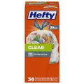 Hefty E85743 Recycling Trash Bags (Clear, Drawstring, 30 Gallon, 36 Count), 36 Count, 36 Count