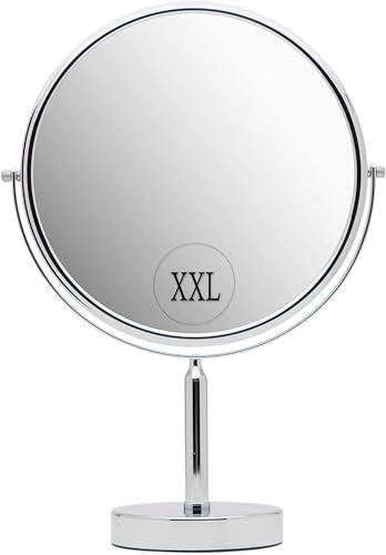 XXLarge Oversized 3X Magnifying Mirror with Stand for Desk, Table, Retail Store Countertop and Makeup Vanity, Double Sided 3X/1X Magnification, 17" Tall and 11" Wide