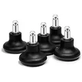 DozyAnt Replacement Office Chair or Stool Low Profile Bell Glides with Soft Rubber Bottom for Chairs and Stools 5 Per Set