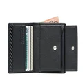 Samsonite Deluxe RFID Leather Wallet Slimline with Coin and 3 x Credit Card Holder, Black, 9.7cm
