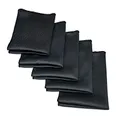 THE RAG COMPANY (5-Pack Diamond Weave Professional Microfiber Glass - Window - Mirror - Chrome Towels for Detailing 16 in. x 16 in. Black