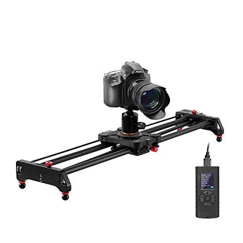 GVM Motorized Camera Slider, 31" Carbon Fiber Dolly Rail Camera Slider with Time-Lapse Photography, Tracking Shooting and 120 Degree Panoramic Shooting for Most Cameras, with Remote Controller