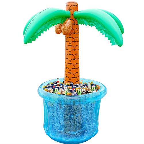 PARENTSWELL 60” Inflatable Palm Tree Cooler, Summer Swimming Party Decoration, Party Supplies for Pool Party, Luau Party and Hawaiian Party