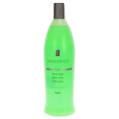 RUSK Sensories Full Green Tea and Alfalfa Bodifying Shampoo, 33.8 oz. Gentle and Invigorating Shampoo, Formulated With Alfalfa Extract To Lightly Moisture Hair, 1 Ct.