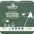 Happy Little Camper Ultra-Absorbent Premium Natural Baby Nappies, Toddler, Size 4, 29 Count