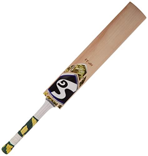 SG HP 33 Grade 1+ English Willow Short Handle Cricket Bat for Leather Ball, Size-Short Handle