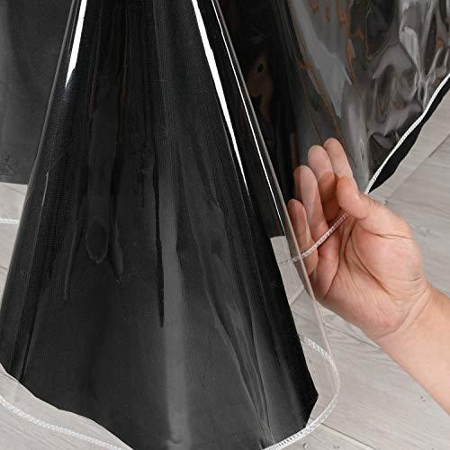 Hiasan Clear Plastic Tablecloth Rectangle - 100% Waterproof Oilproof Stain Resistant Wipeable Transparent Vinyl Table Cloth Protector, 70 x 70 Inch