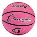 Champion Sports Rubber Junior Basketball, Heavy Duty - Pro-Style Basketballs, and Sizes - Premium Basketball Equipment, Indoor Outdoor - Physical Education Supplies (Size 5, Pink) (RBB2PK)