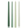 10 inch Gradient Color Scented Taper Candles Smokeless Candle Long Candles Wax Colored Taper Candles for Decor Wedding,Festival and Special Occasions,Set of 4(Green)