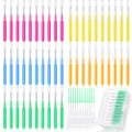 Zopeal 250 Pcs Interdental Brush for Braces Disposable Braces Flossers Dental Picks Floss Toothpick Dental Teeth Flossing Head Oral Hygiene Flosser Toothpick Soft Cleaning Tool (Cute Color)