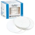 ForPro Premium Compressed Facial Sponges, 50-Count Cellulose Sponges for Facial Cleaning, Exfoliating and Makeup Removal, 2.75" Round, White