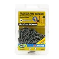 Zenith Tufcote Square Drive Countersunk Ribbed Head Treated Pine Screws, 8G x 20 mm Size (100 Pieces)