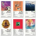 A Set of 6 canvas posters,Kanye Poster Graduation Poster Ye Poster The Life Of Pablo Poster The College Dropout Poster My Beautiful Twisted Fantasy Poster Kids See Ghosts Poster 6 Piece Set,8x12IN Canvas Prints Unframed Set of 6