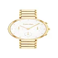 Calvin Klein Women's Minimalistic T-Bar 25200284 Qtz Multifunction Watch, White Dial, 36.5mm
