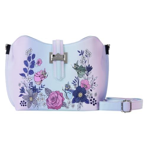 Loungefly Sleeping Beauty 65th Anniversary Floral Crown Crossbody Bag