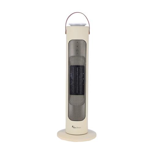 Ausclimate 2000W Smart Ceramic Tower Heater, Sand, Compatible with Alexa and Google Home